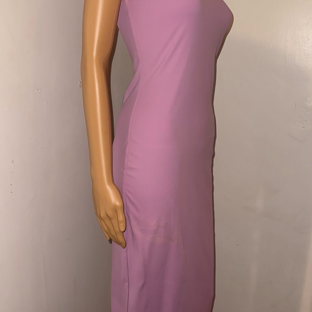 Chic Strapless Pink Dress